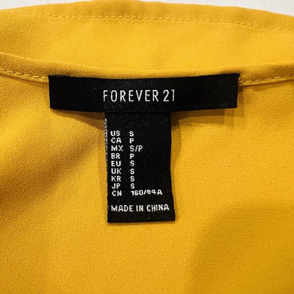 Forever 21 Women's Sleeveless Strappy Yellow Knit Cami Size S (A0127) - Picture 4 of 4